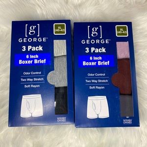 2- George 3 pack of boxer briefs. Size XL